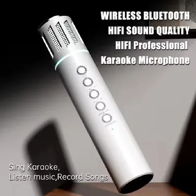 Wireless Bluetooth Portable Hand-held Microphone for Home KTV Party Audio Conference Noise reduction