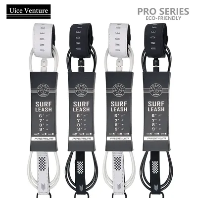 PRO SERIES Surf Leash SUP Board Non-Slip Cuff Lightweight Surfboard Leash Upgrade TPU 316L Stainless