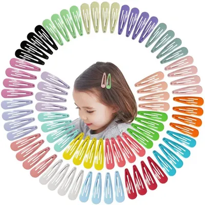 20Pcs Girls Hair Clips Candy Color 5cm Hair Clip Princess Barrette Korean Hairpins Headdress Hair