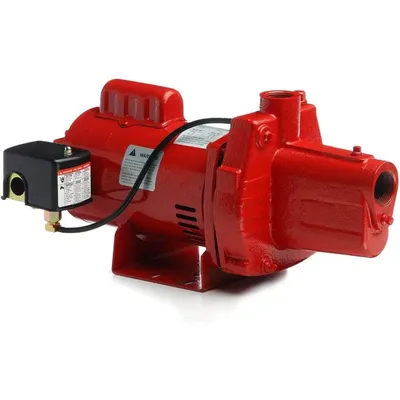 RJS-100-PREM 1 , 23 GPM, 115/230 Volt, Premium Cast Iron Shallow Well Jet Pump, Red, 602208