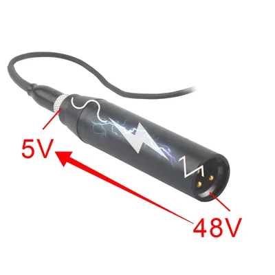 48V to 5V XLR Male Connector Converter 3 4 Pin 3.5MM Microphone Mini Metal Plug for Lavalier Headset