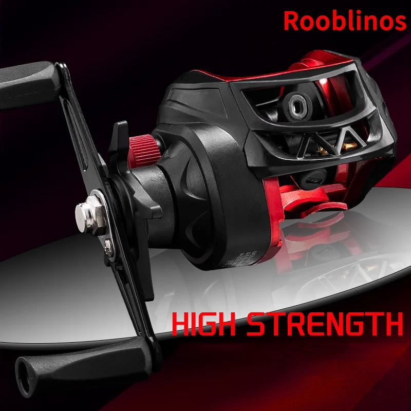 Rooblinos BR Mulinelli da pesca Baitcasting Max Drag 8kg Mulinello da pesca ultraleggero per attrezzatura da pesca Bass Pike