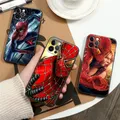 Custodia per telefono Marvel Spider-Man per Apple iPhone 16 15 14 13 12 11 Pro Max XR XS Max 8 Plus SE2 Custodie in silicone con cover posteriore Spiderman
