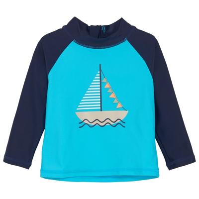Color Kids - Baby T-Shirt L/S with Application - Lycra Gr 98 blau/türkis Image