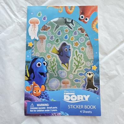 Disney Toys | 5/$20 New Finding Dory Sticker Book Disney Pixar 4 Pages Crafts Scrapbook | Color: Blue/Orange | Size: 4 Page Book