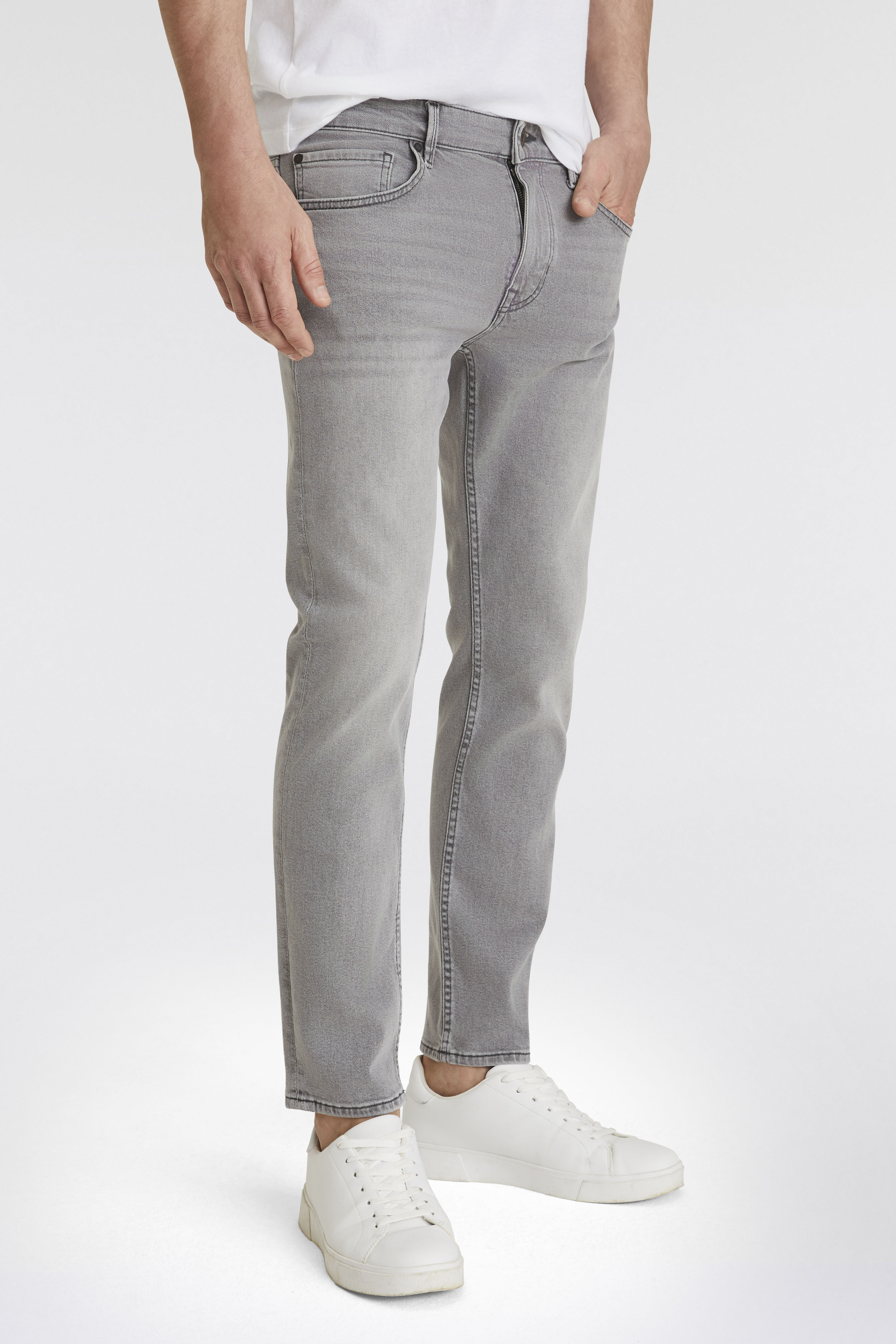 5-Pocket-Jeans MARC O'POLO "SJÖBO shaped", Herren, Gr. 29, Länge 32, grau (light grau wash), Denim/Jeans, Obermaterial: 90% Baumwolle, 9% Polyester, 1% Elasthan, Jeans 5-Pocket-Jeans