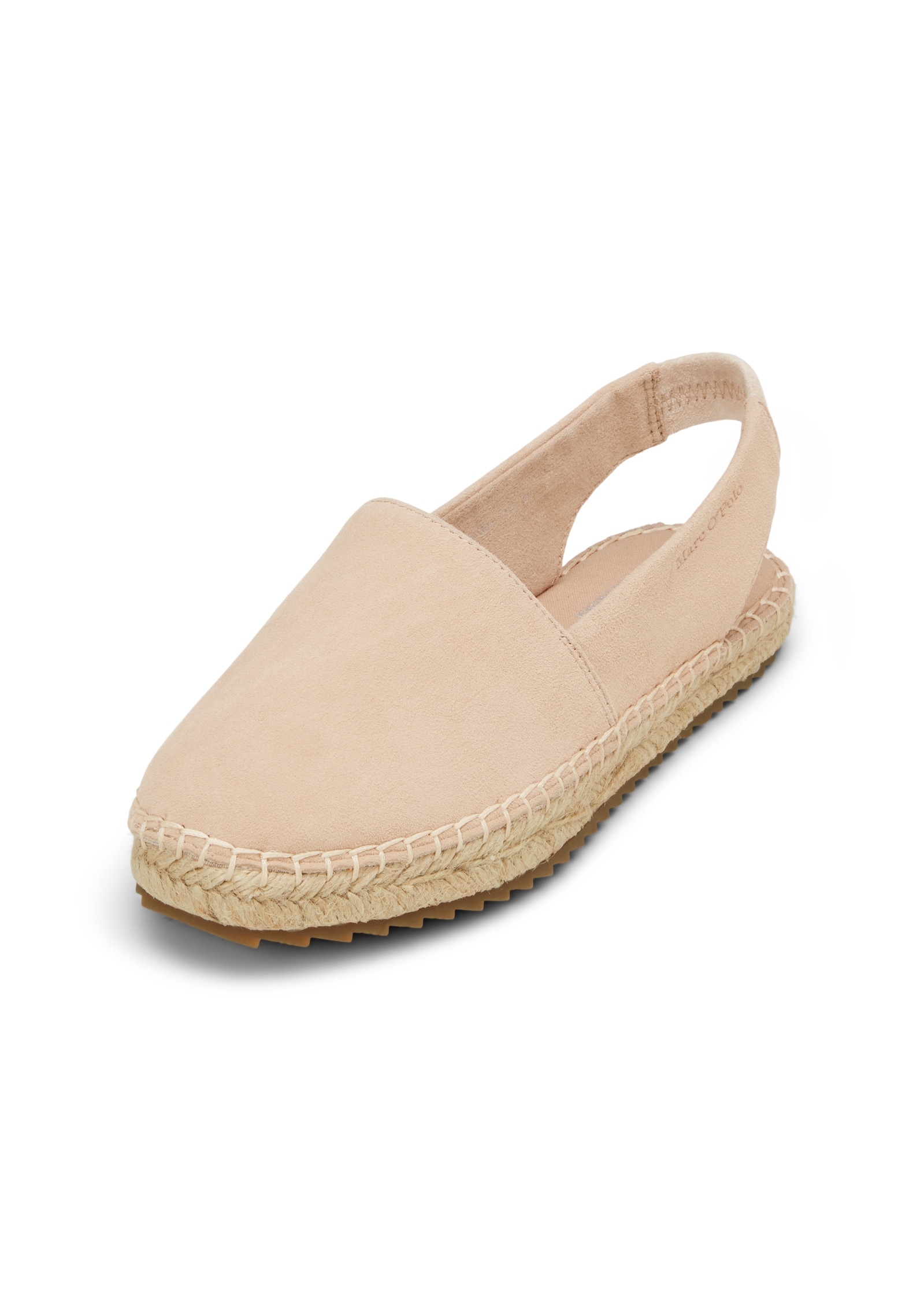 Espadrille MARC O'POLO "aus Suede-Ziegenleder", Damen, Gr. 37, beige (sand), Obermaterial: 100% Leder (Ziege), unifarben, Schuhe Espadrille