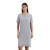 Strickkleid MARC O'POLO "aus Bio-Baumwolle-Leinen-Mix", Damen, Gr. 44, Normalgrößen, nordic sea, Obermaterial: 52% Baumwolle, 48% Leinen; Futter: 100% Nicht verfügbar, unifarben, casual, relaxed fit wadenlang, Rundhals, Kurzarm Rippbündchen, Kleider