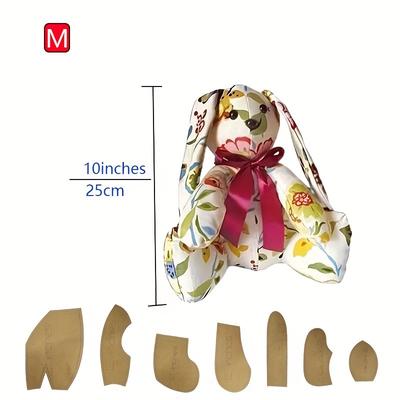 TEMU Diy Rabbit Sewing Template - Ginger Yellow Cardboard Pattern For Crafting, Knitting & Sewing Supplies Image