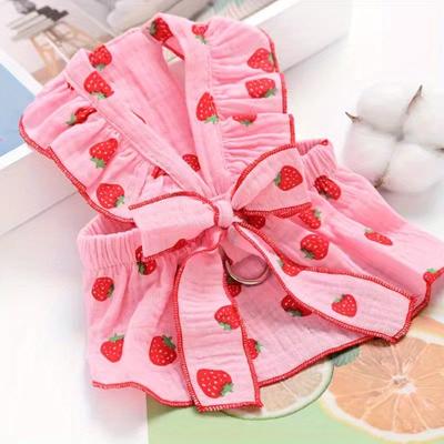 TEMU Pet Clothing For Small Dogs, Floral Princess Dress, Spring Cute Summer Thin Dress Image