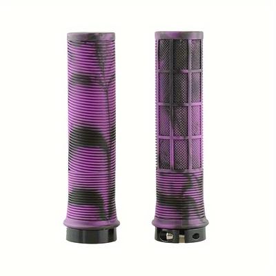 TEMU Lockable Rubbe Mtb Handlebar Cuffs Ultralight Non-slip Mountain Bike Grips Cycling Accessories, Biker Accessories Image