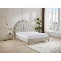 Letto conchiglia 160 x 200 cm Tessuto Beige - LIVAYA