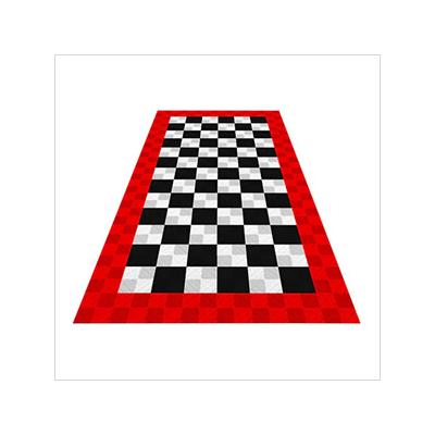 Swisstrax Ribtrax Pro One Car Garage Floor Tile Mat (Jet Black / Arctic White / Racing Red)