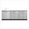 NewAge Outdoor Kitchens Stainless Steel 4-Piece Outdoor Kitchen Set with Countertops and Covers