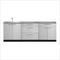 NewAge Outdoor Kitchens Stainless Steel 4-Piece Outdoor Kitchen Set with Countertops and Covers