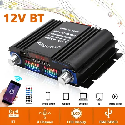 1600 W Spitzenleistung HiFi-Soundverstärker Digitaler 4-Kanal-Audioverstärker Bluetooth Image