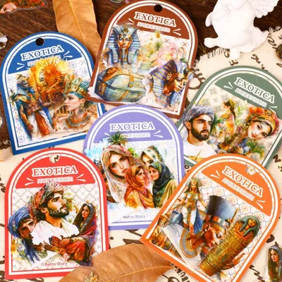 30 Blatt/Beutel Aufkleber, exotische Retro-PET-Aufkleber, Scrapbook-Zubehör, dekorative Notizbücher, Fotorahmen, Handyhüllen, DIY-Aufkleber Image