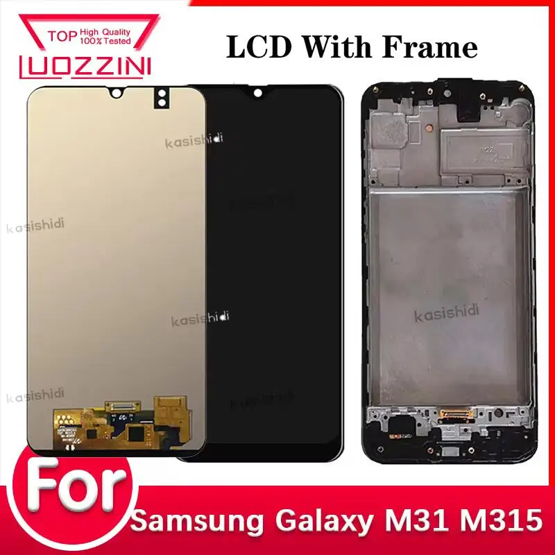 6.4 "amoled für Samsung Galaxy M31 LCD-Display Touchscreen mit Rahmen für Galaxie M31 M315 M315F SM-M315F/DS Ersatz getestet Image