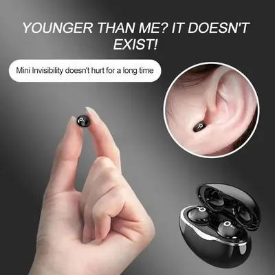 Mini-unsichtbare Kopfhörer Bluetooth 5,3 echte drahtlose In-Ear-Kopfhörer mit Mikrofon geräusch Image