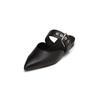Sabot MARC O'POLO "aus edlem Rindleder", Damen, Gr. 38, schwarz, Obermaterial: 100% Leder (Rind), Schuhe
