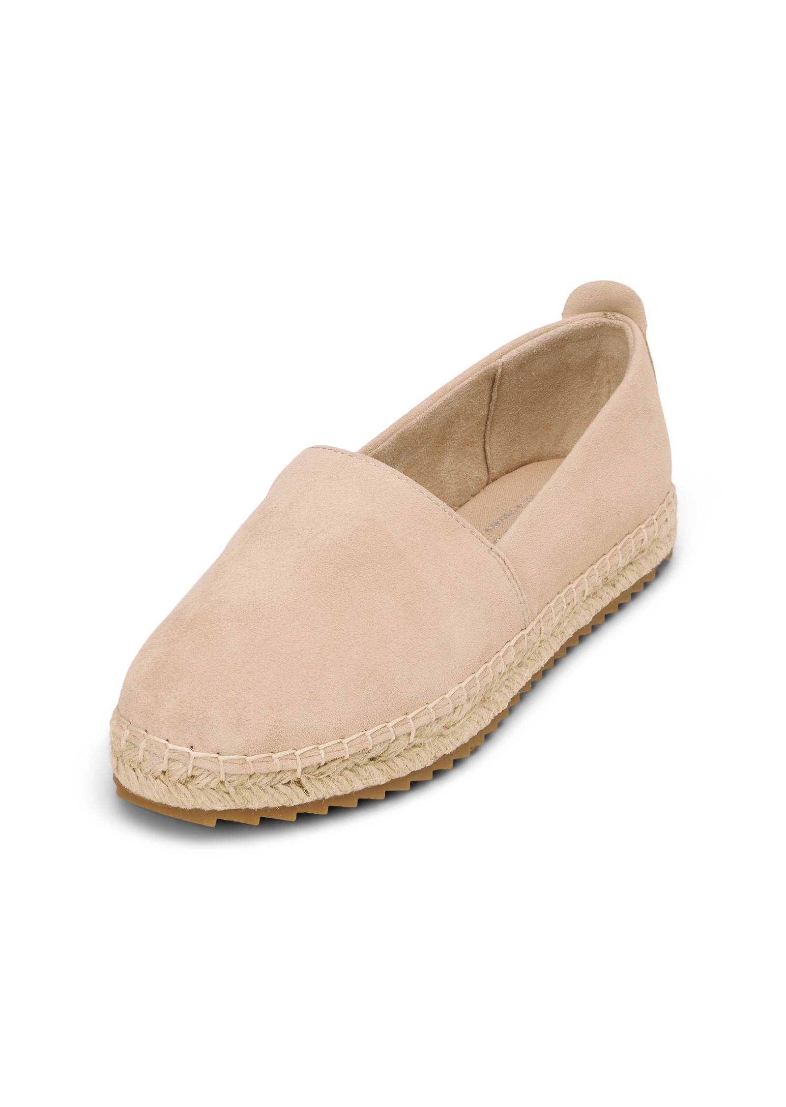 Espadrille MARC O'POLO "aus Suede-Ziegenleder", Damen, Gr. 41, beige (sand), Obermaterial: 100% Leder (Ziege), unifarben, Schuhe Espadrille
