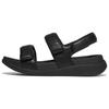 Sandale FITFLOP "F-MODE GO", Damen, Gr. 37, schwarz, Lederimitat, unifarben, casual, Schuhe, Keilsandale, Klettschuh, Sommerschuh mit hervorragender Dämpfung