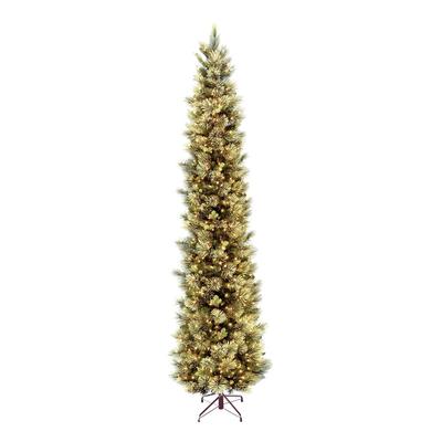 National Tree Company 7.5Ft Carolina Pine Slim Tree With Clear Lights