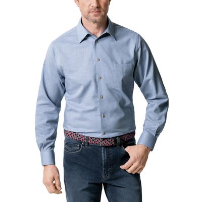 Walbusch Herren Freizeit-Hemd Reiseleinen Blau Image