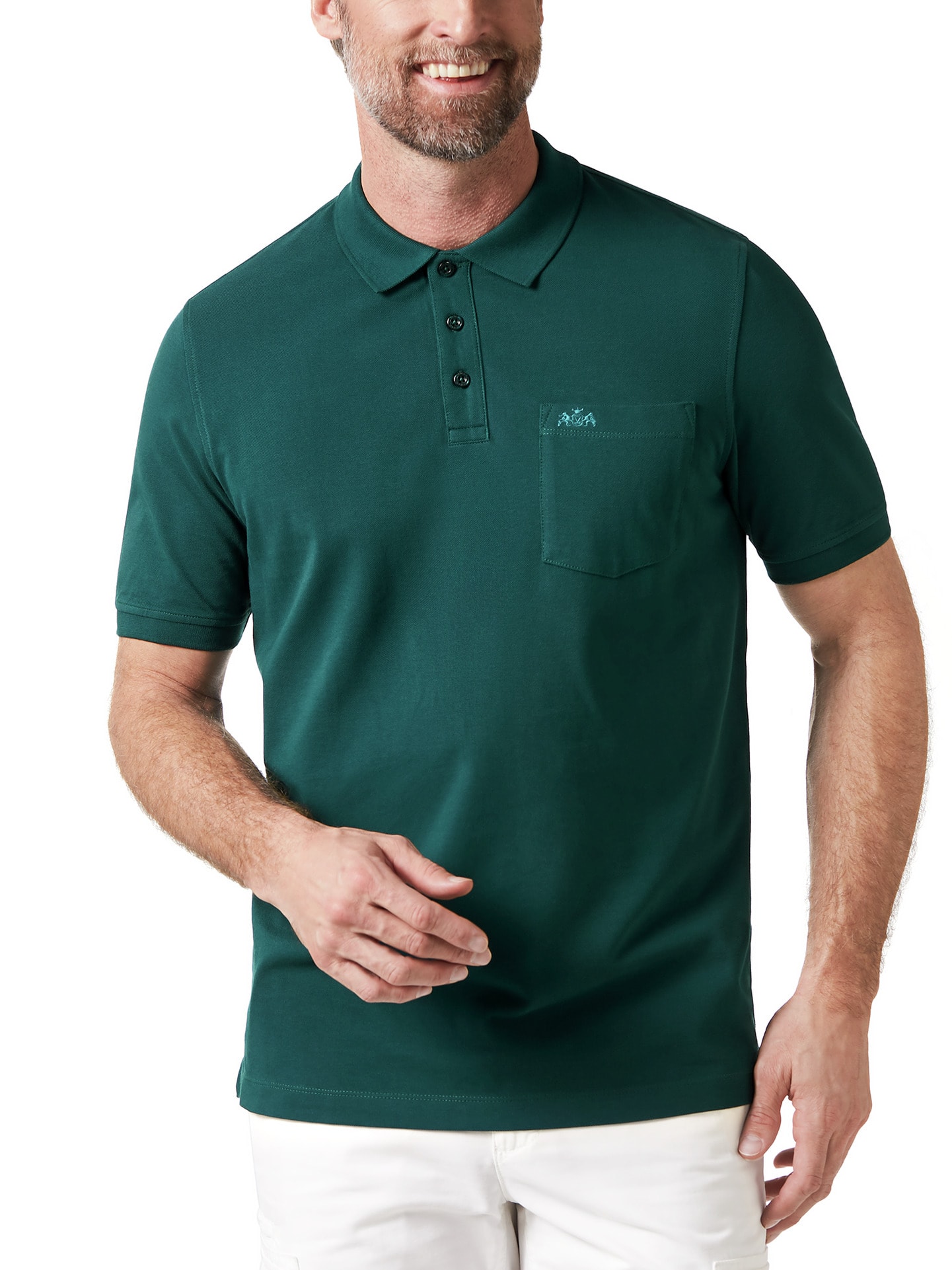 Walbusch Herren Pique-Polo Pima Cotton Grün