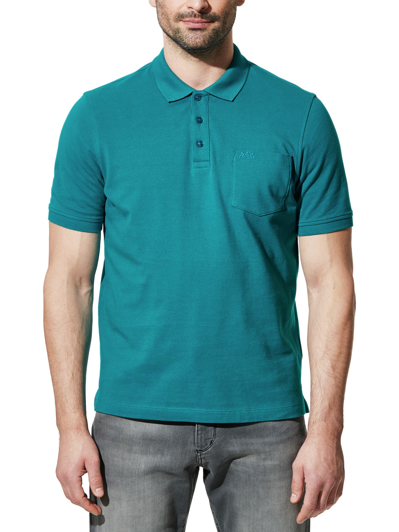 Walbusch Herren Pique-Polo Pima-Cotton Grün