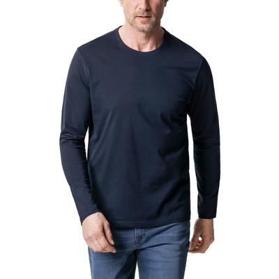 Walbusch Herren Langarm-Shirt Rundhalsausschnitt Blau Image