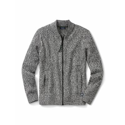 Walbusch Herren Zip-Strickjacke Bicolor Grau Image