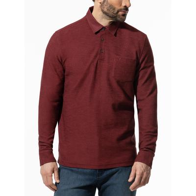 Walbusch Herren Flammgarn-Polo Bicolor Rot Image