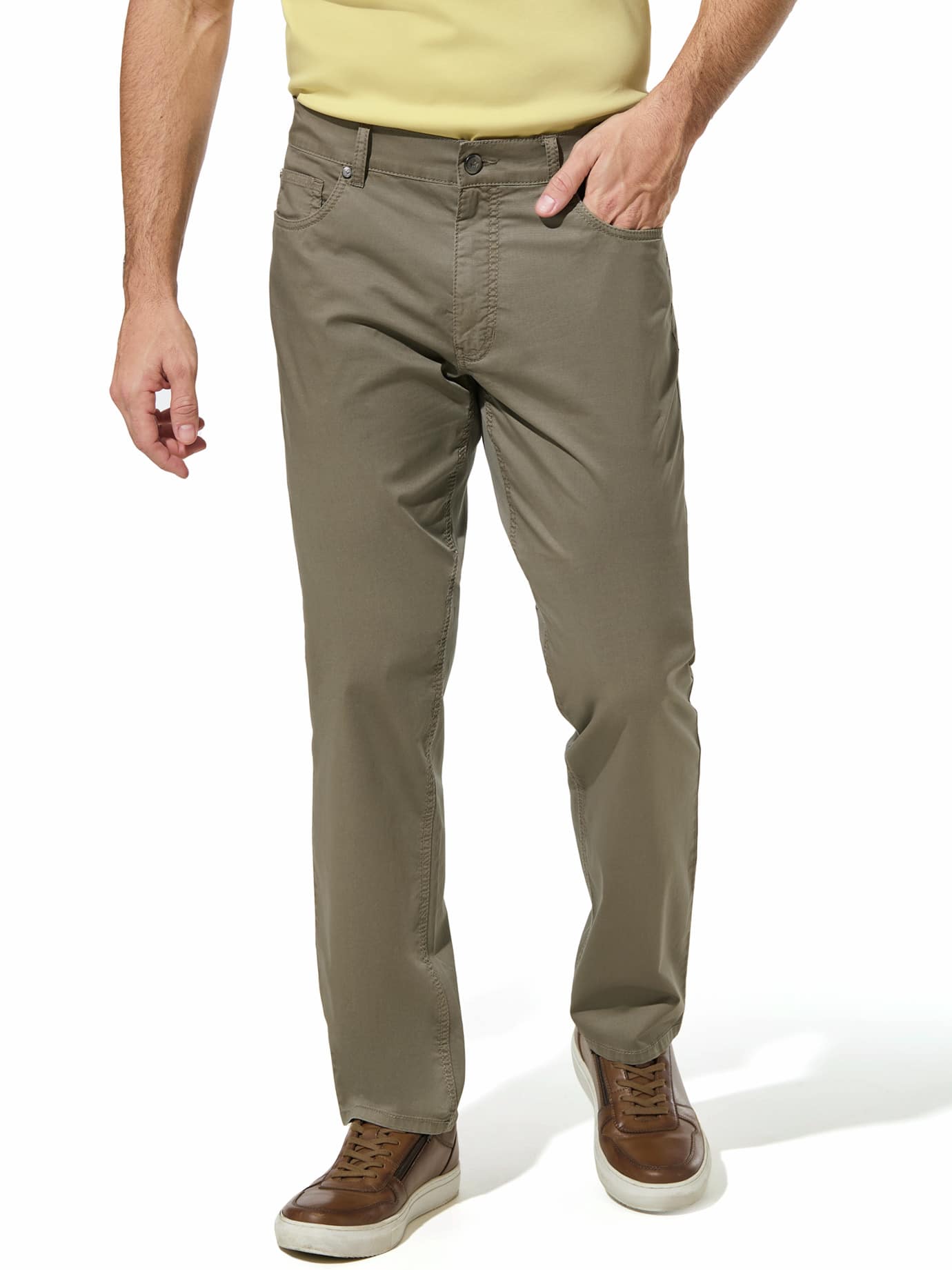 Walbusch Herren Ultraleicht Five Pocket Grün