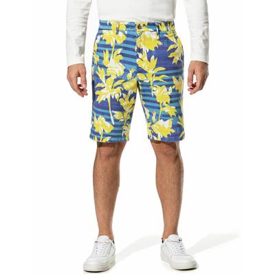 Walbusch Herren Organic Cotton Bermuda Blau gemustert Image