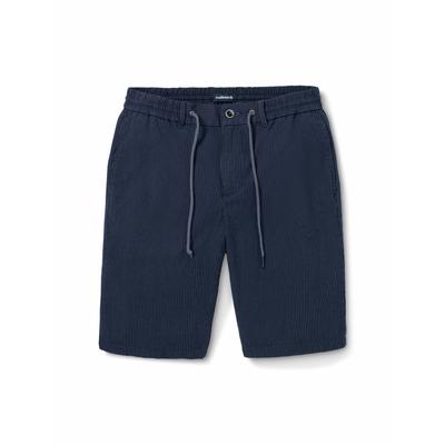Walbusch Herren Seersucker Bermuda Hose Blau gestreift Image