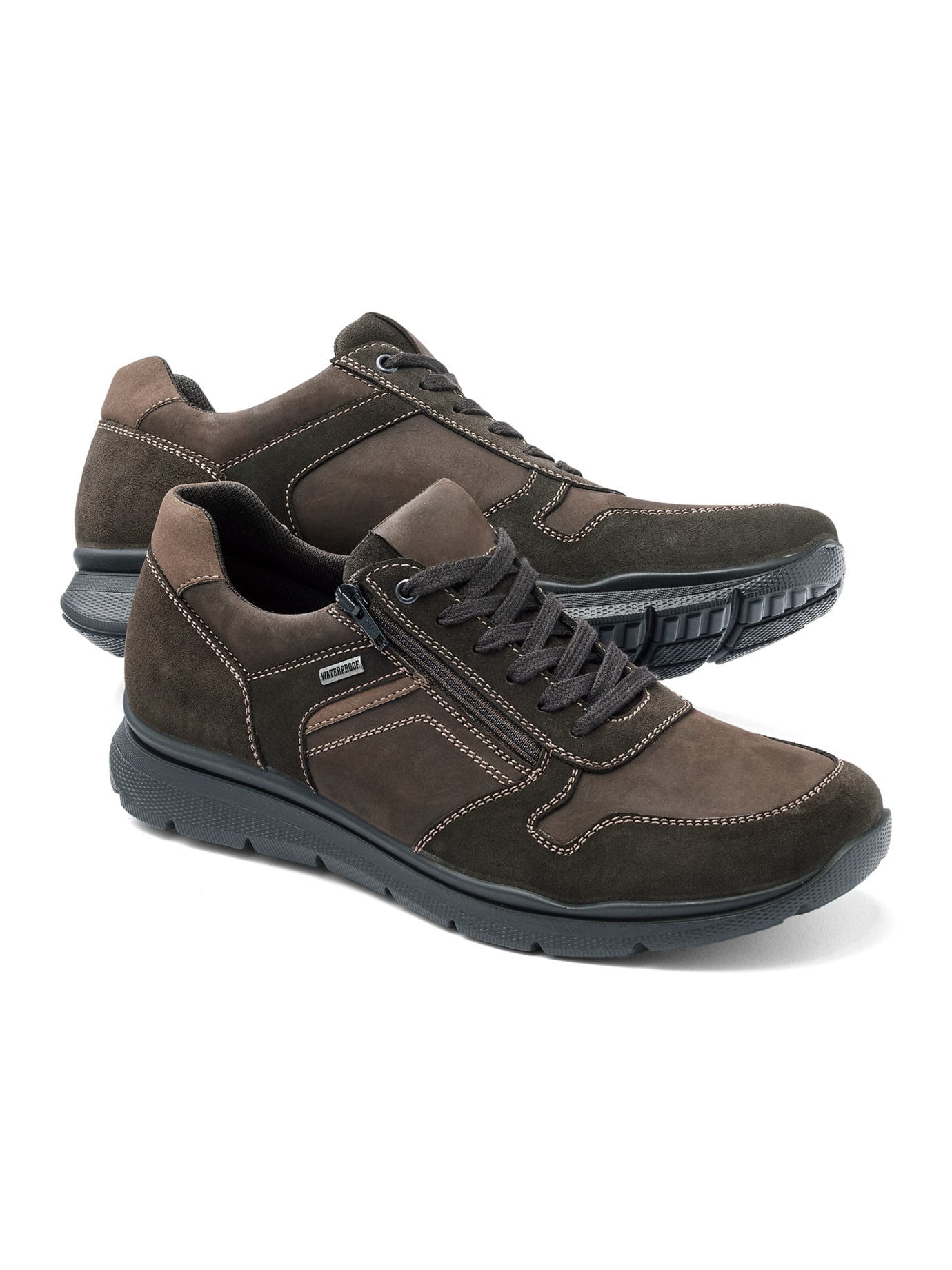 Walbusch Herren Aquastop Sneaker-Schuh Braun