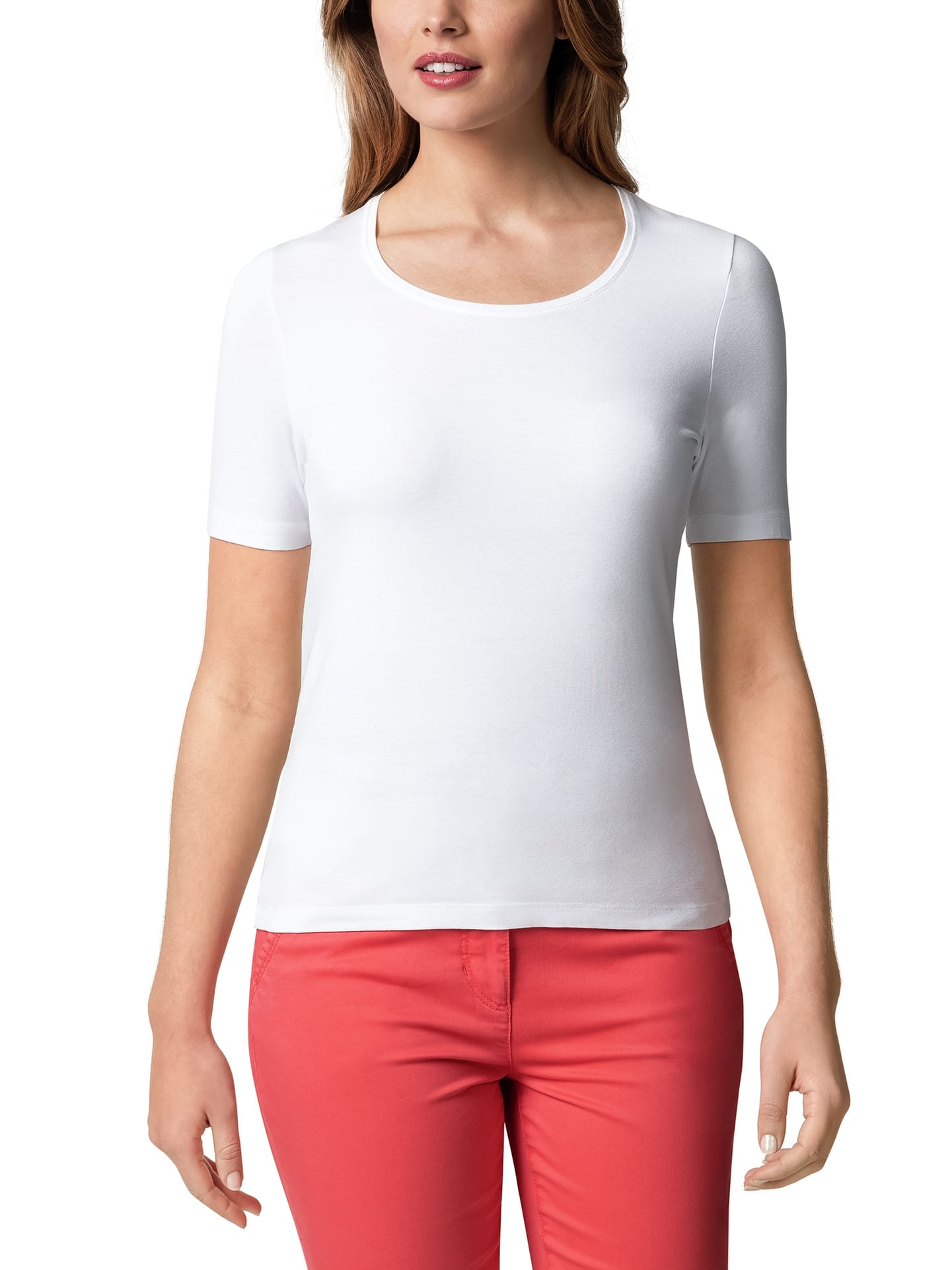 Walbusch Damen Viskose-Shirt Weiß