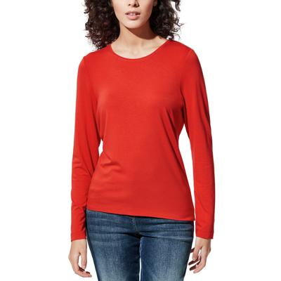 Walbusch Damen Viskose-Shirt Langarm Rot Image
