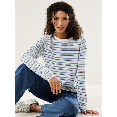 Walbusch Damen Leinenmix-Pullover Sommerbrise Weiss gestreift Image