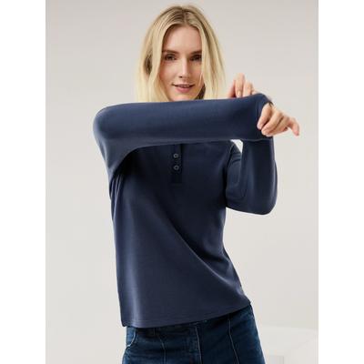 Walbusch Damen Ottoman Polo Shirt Blau Image