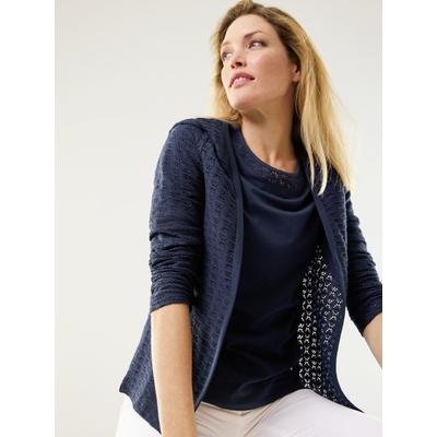 Walbusch Damen Twin-Set Ajour Blau Image