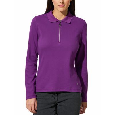 Walbusch Damen Rippenpolo Zip&Go Lila Image