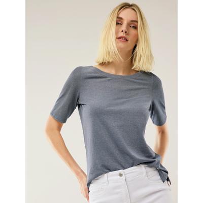 Walbusch Damen Bügelfrei T-Shirt Blau Image