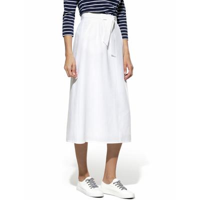 Walbusch Damen Midirock Leinenmix Weiss Image