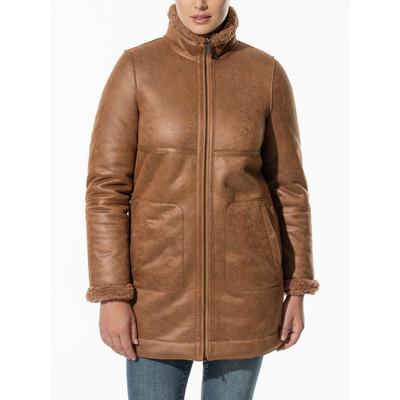 Walbusch Damen Lang Jacke Lammfelloptik Beige Image
