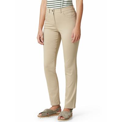 Walbusch Damen Bügelfrei Baumwollhose Slim Fit Beige Image
