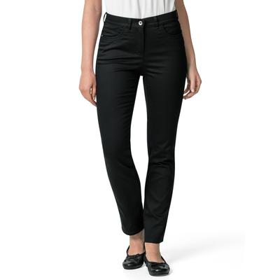 Walbusch Damen Bügelfrei Baumwoll-Hose Slim Fit Schwarz Image