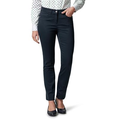 Walbusch Damen Bügelfrei Baumwoll-Hose Slim Fit Blau Image