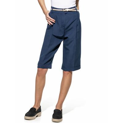 Walbusch Damen Leinenmix Bermudahose Blau Image